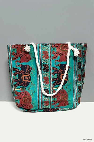 ZERO LAND Zngzrmll Saturn Patterned Beach (30614) Bag Green