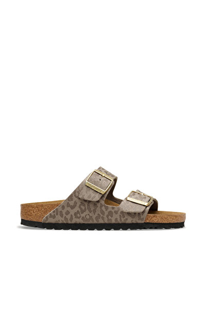 Birkenstock Arizona Syn Leopard Kadın Kahverengi Terlik