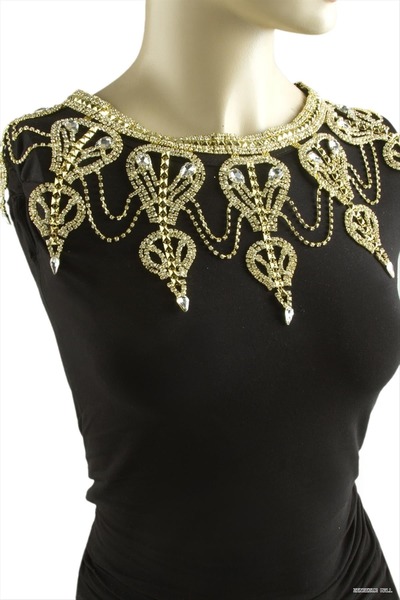 ZERO LAND Zngzrmll Drop Stone Shoulder (34202) Necklace Yellow