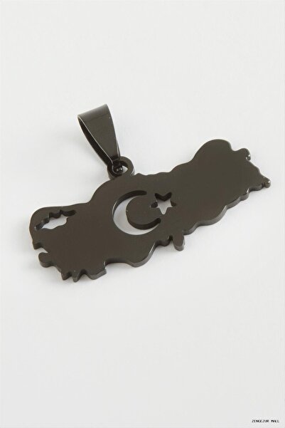 ZERO LAND Zngzrmll Moon Star Steel Pendant 3.5 (31638) cm Black