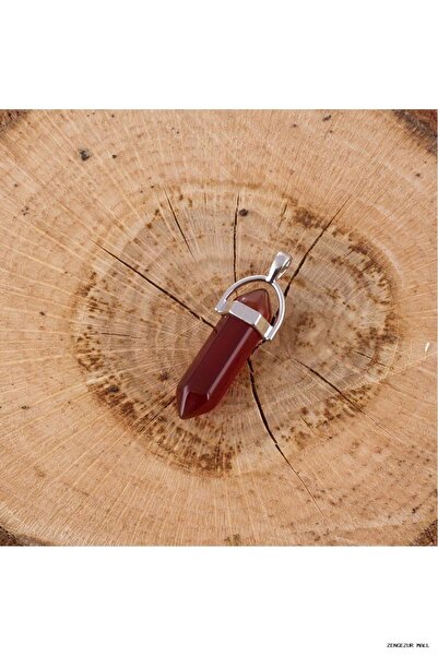 ZERO LAND Zngzrmll Agate Point Pendant (30620) Brown Standard