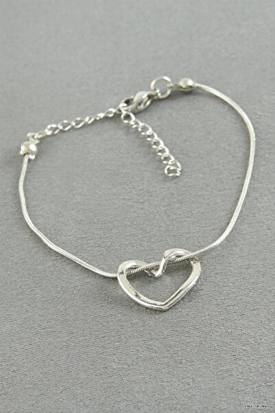 ZERO LAND Zngzrmll Heart Steel Bracelet (25621) Silver Color