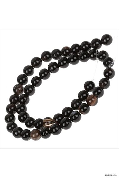 ZERO LAND Zngzrmll Agate Stone Shiny 8 (32235) mm Black