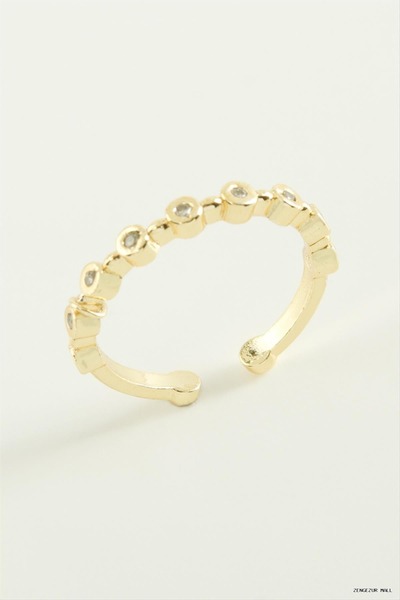 ZERO LAND Zngzrmll Round Zircon Stone (34408) Ring Yellow