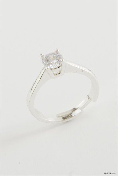 ZERO LAND Zngzrmll Zircon Single Stone Ring (30749) Silver Color