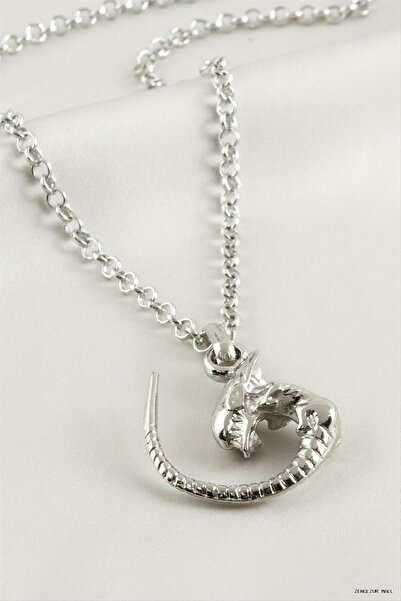 ZERO LAND Zngzrmll Monster Men's Necklace (31103) Silver Color