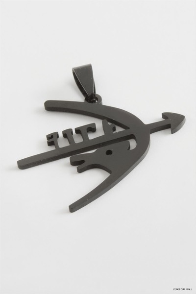 ZERO LAND Zngzrmll Arrow Bow Steel Pendant 4 (31725) cm Black