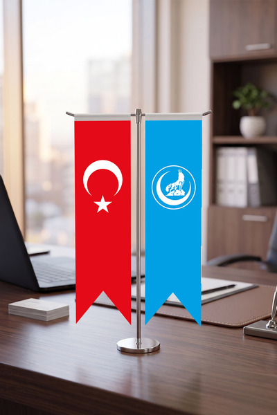Günışığı Atölyesi Masaüstü Kırlangıç Ülkü Ocakları Bayrağı Türk Bayrağı Masa ...