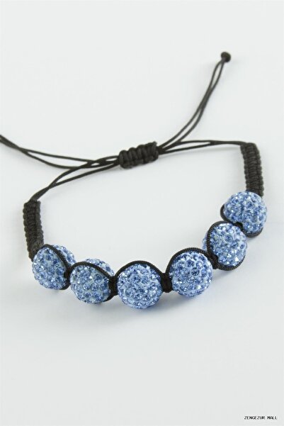ZERO LAND Zngzrmll Top Stone Macrame Braided Bracelet (35533) Blue