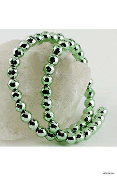ZERO LAND Zngzrmll 8 mm Faceted Hematite (42346) Stone Green