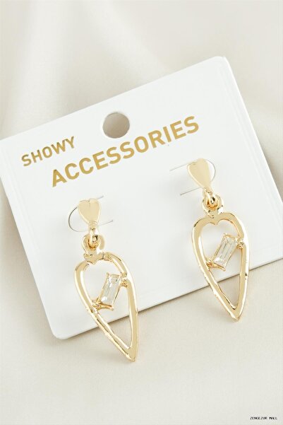 ZERO LAND Zngzrmll Heart New Season Stone (42439) Earrings Yellow