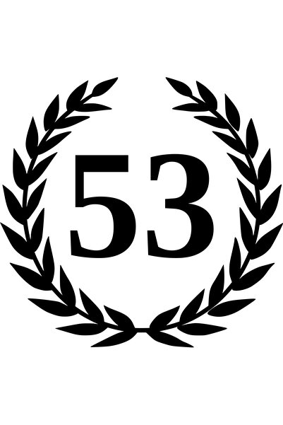Genel Markalar 53 Sayılı İl Plaka Sticker - Çelenk Tasarımlı