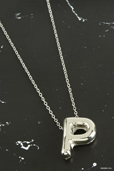 ZERO LAND Zngzrmll P Letter Balloon Pendant (43038) Silver Color