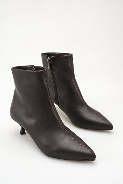 meyra'nın ayakkabıları Women's Thin Heeled Boots Brown Skin