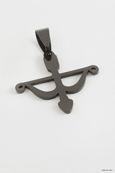 ZERO LAND Zngzrmll Bow Arrow Steel Pendant 2.5 (35859) cm Black