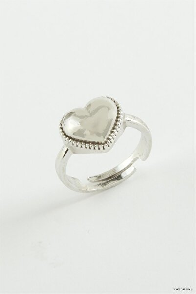 ZERO LAND Zngzrmll Heart Metal Ring (35204) Silver Color