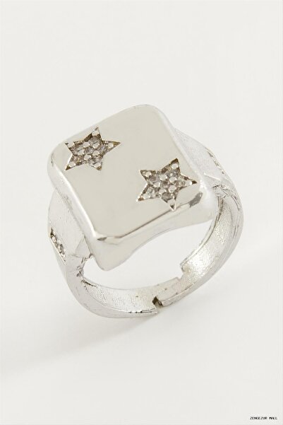 ZERO LAND Zngzrmll Star Zircon Cubic Zirconia Ring (41932) Silver Color