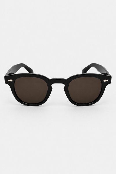 Generic Brand Ochelari de soare unisex rotunzi negri UV400
