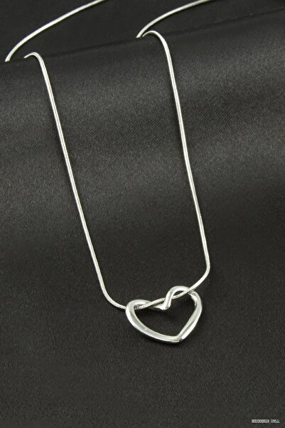 ZERO LAND Zngzrmll Heart Steel Necklace (42550) Silver Color