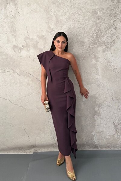 LUMU Plum flounce dress