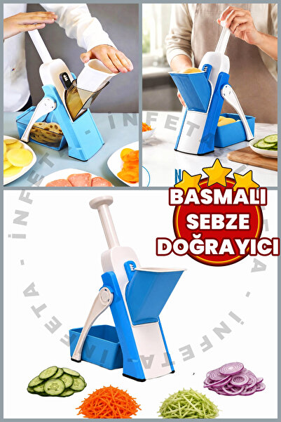 İnfeta Basmalı Çok Fonksiyonlu Sebze Doğrayıcı ve Rende Seti- 30 farklı Kesim...