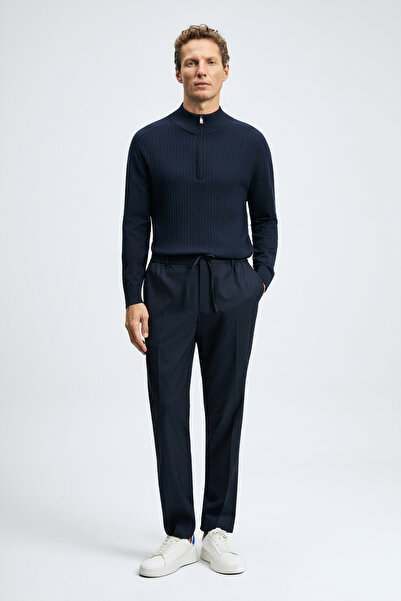Lufian Asher Men's Sweater Navy Blue