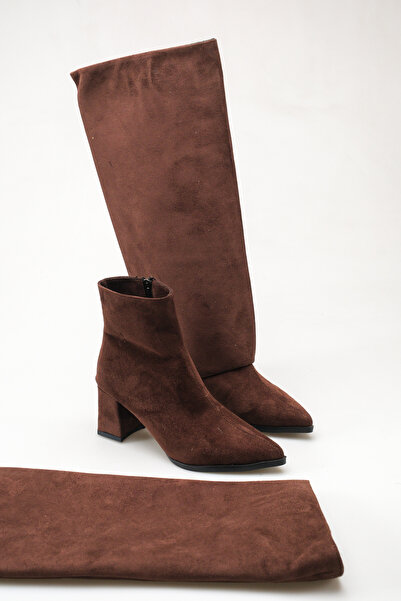 meyra'nın ayakkabıları Women's Snap-On Boots Brown Suede