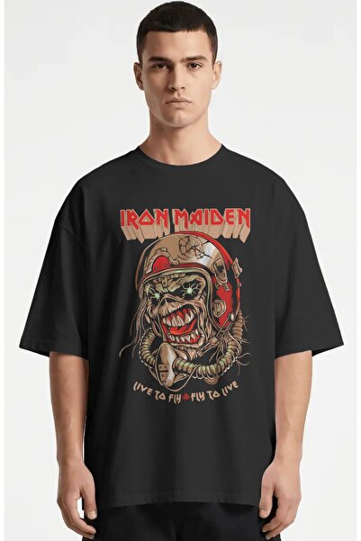 SEVBANO Iron Maiden Рок метъл музикална група Щампована унисекс овърсайз прем...