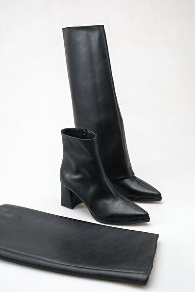 meyra'nın ayakkabıları Women's Snap-On Boots Black Leather