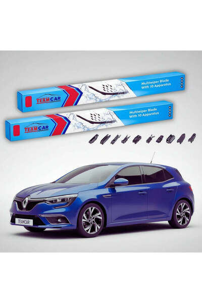 TEAMCAR Wipers Renault Megane IV Hatchback 2015-present | Front Set Flat Prem...