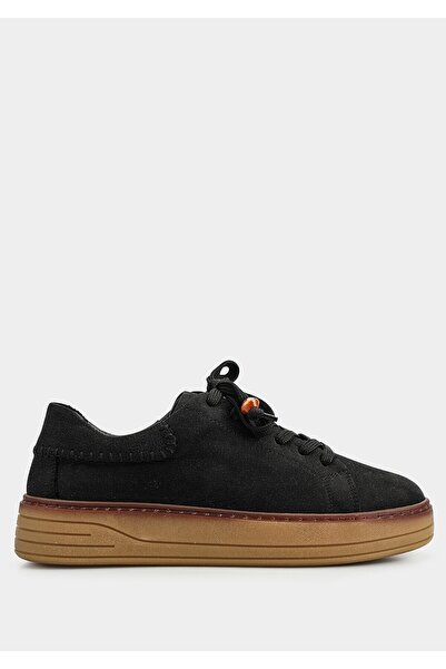 Provoq Black Leather Women's Sneaker