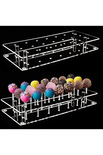 GENERAL Cake Pop Holder for Decorating, Clear Acrylic Lollipop Holder with 21...