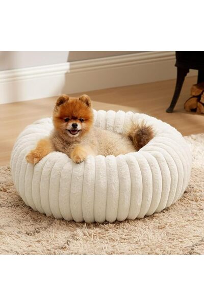 GENERAL Cat Bed for Indoor Cats - Small Dog Beds with Corduroy Fleece and Non...