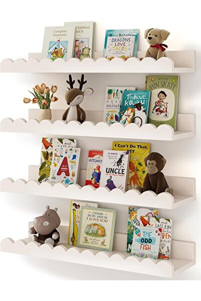 GENERAL Floating Bookshelf, Floating Bookshelf for Children's Room, Set of 4 ...