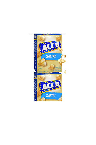 Act II Popcorn Salted 255gm (Pack of 2) + Tub.