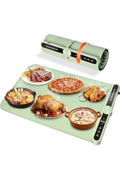 GENERAL Food Warming Mat, Portable Foldable Electric Warming Tray with 3 Temp...