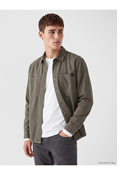 LC Waikiki Vizyon New Season Khaki Regular Fit Men's Jean Shirt