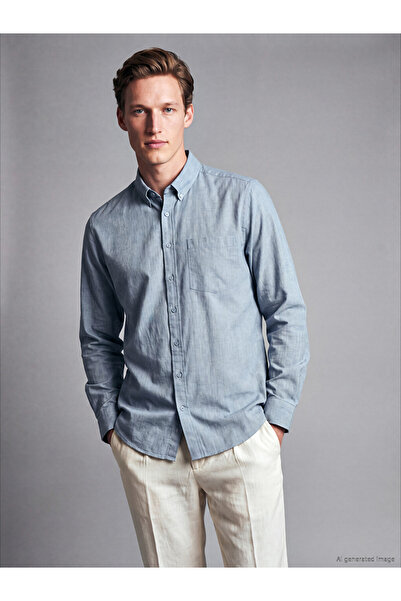 LC Waikiki Peak New Season Blue Regular Fit Men's Shirt