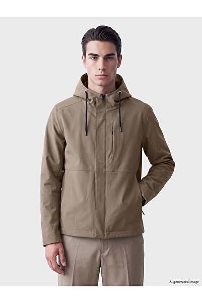 LC Waikiki Ozmarka New Season Brown Regular Fit Hooded Men's Jacket