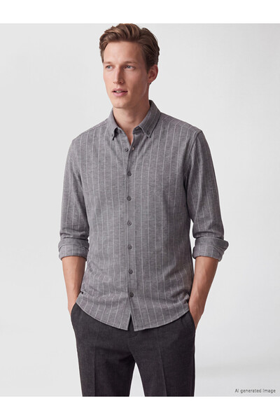 LC Waikiki Timeless Clothing & Timeless Choices Slim Fit Striped Men's Shirt