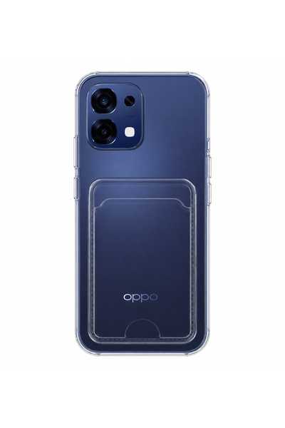 Mopal Oppo A6 Pro Uyumlu Kartlık Detaylı Şeffaf Silikon Kılıf | Yuki Serisi