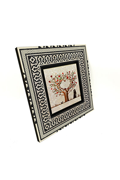 Sadrazam Tree of Life Printed 20X20 Mdf Anatolian Painting 1G-Tree2