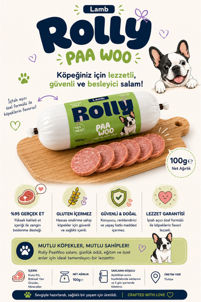 Kuzu Etli Köpek Salamı 100gr-
