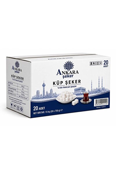 Ankara Şeker Küp Şeker 750 gr 360'lı - 20 Adet 1 Koli