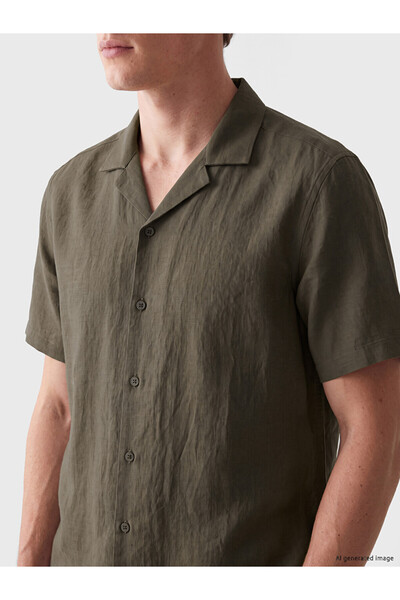 LC Waikiki Vizyon New Season Brown Regular Fit Men's Shirt
