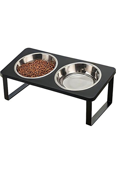 GENERAL Gizebven Stainless Steel and Wood Deep Dish Plate with Elevated Desig...