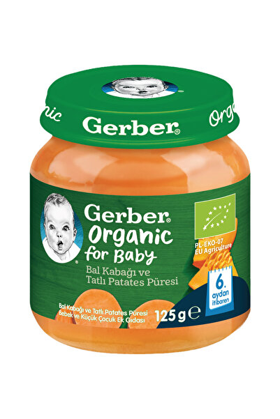 GERBER Organik Bal Kabağı ve Tatlı Patates Püresi 125 g