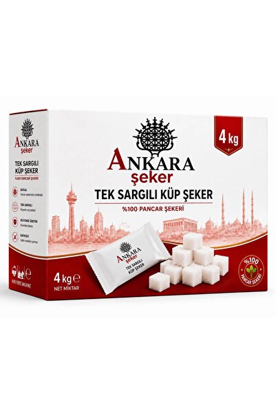Ankara Şeker Tek Sargılı Küp Şeker 4 kg
