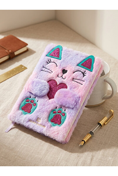 FREE PALACE Plush Cover Unicorn Notebook - 250 Pages of Fun