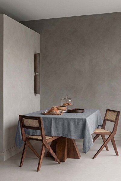 vivamaison Linen Cotton Tablecloth Washed Plain Woven